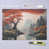 Futuristische Natuur Surreal Art Decoupage print Tissuepapier (Craft)