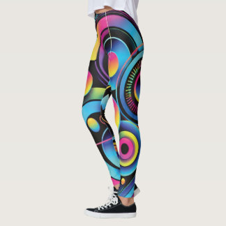 Futuristische Neon Abstracte Dames Leggings