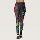 Futuristische Neon Abstracte Vrouwen Leggings (Achterkant)