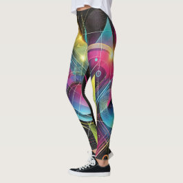 Futuristische Neon Abstracte Vrouwen Leggings