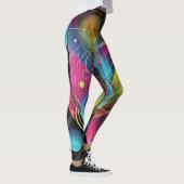 Futuristische Neon Abstracte Vrouwen Leggings (Rechts)