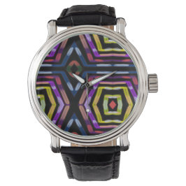 Futuristische Neon Circuit Abstract Horloge