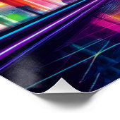 Futuristische Neon Cityscape – Bold Cyberpunk Desi Perfect Poster (Hoek)
