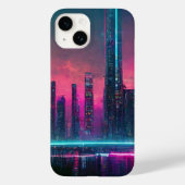 Futuristische Neon Cyberpunk Cityscape iPhone 14 H Case-Mate iPhone Case (Achterkant)
