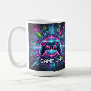 Futuristische Neon Cyberpunk Gaming-kunstwerken Koffiemok