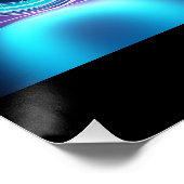 Futuristische Neon Fiets – High-Tech Wireframe Art Perfect Poster (Hoek)