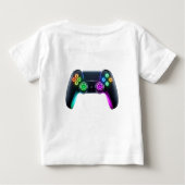 Futuristische Neon Gaming Controller Logo T-shirt (Achterkant)
