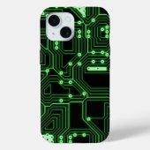 Futuristische Neon Green Circuit Board | Custom Case-Mate iPhone Case (Achterkant)