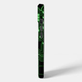 Futuristische Neon Green Circuit Board | Custom Case-Mate iPhone Case (Achterkant / Links)