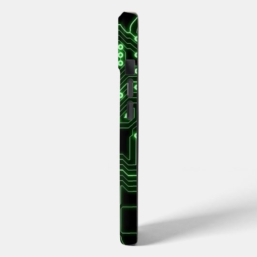 Futuristische Neon Green Circuit Board | Custom Case-Mate iPhone Case (Achterkant / Links)