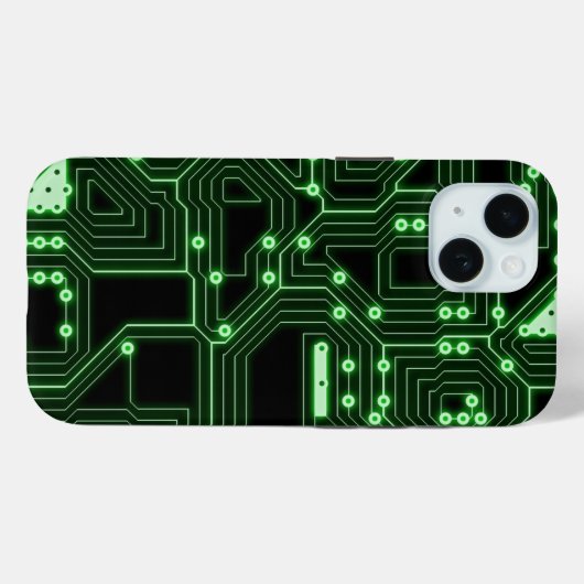 Futuristische Neon Green Circuit Board | Custom Case-Mate iPhone Case (Achterkant (horizontaal))