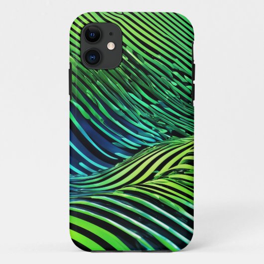 Futuristische neon groene strepen  Case-Mate iPhone case (Achterkant)