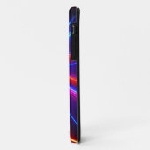 Futuristische neon laser lichtbundels monogram Case-Mate iPhone case (Achterkant/links)