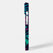 Futuristische Neon Leaves & Street Art iPhone Case (Achterkant / Links)