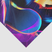 Futuristische neon teckel hond tissuepapier (Detail)