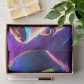 Futuristische neon teckel hond tissuepapier (Geschenk)