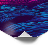 Futuristische Neon Tropische Scène - Sci-Fi Natuur Perfect Poster (Hoek)