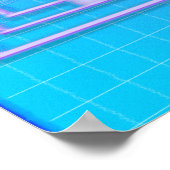 Futuristische neon vaporwave Abstract geometrisch Poster (Hoek)