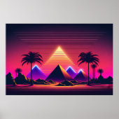 Futuristische neondromen van de faraohs poster (Voorkant)