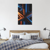 Futuristische Neonstructuur Canvas Afdruk (Insitu (Slaapkamer))