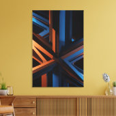 Futuristische Neonstructuur Canvas Afdruk (Insitu (Woonkamer))