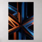 Futuristische Neonstructuur Poster (Voorkant)