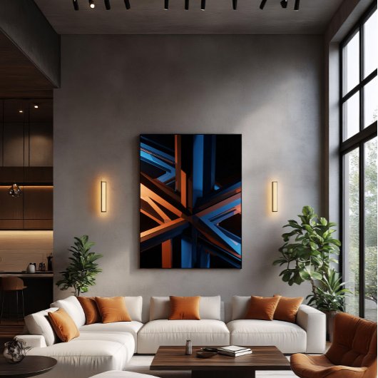 Futuristische Neonstructuur Poster