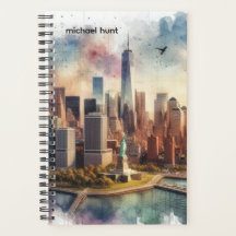 Futuristische New York City Skyline & Liberty