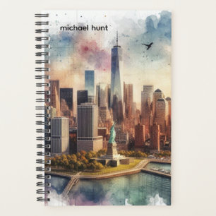 Futuristische New York City Skyline & Liberty Planner