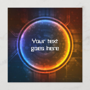 Futuristische ontwerpuitnodiging kaart