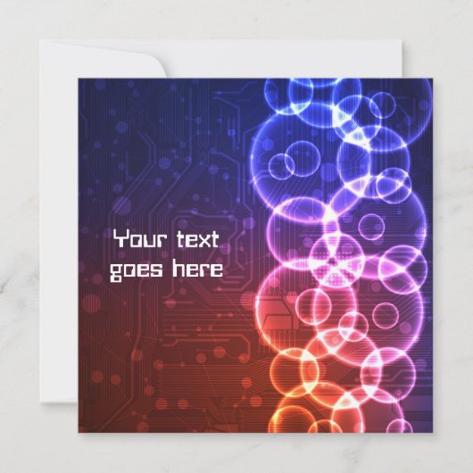 Futuristische ontwerpuitnodiging kaart (Voorkant)