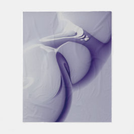 Futuristische Paarse Vloeistof Rook Abstracte Digi Fleece Deken