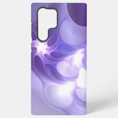 Futuristische Paarse Vortex Neon Abstract Hoesje Samsung Galaxy Hoesje (Achterkant)