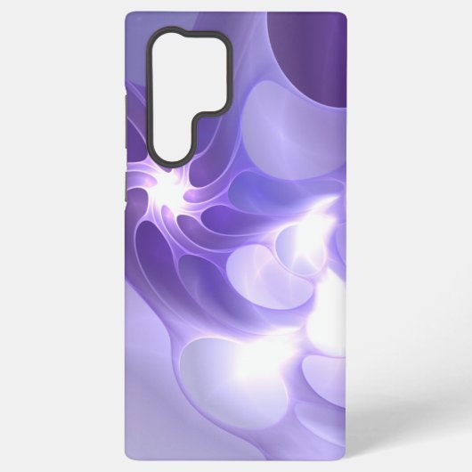Futuristische Paarse Vortex Neon Abstract Hoesje Samsung Galaxy Hoesje (Achterkant)