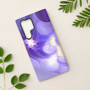 Futuristische Paarse Vortex Neon Abstract Hoesje Samsung Galaxy Hoesje