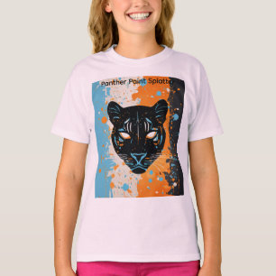 Futuristische panter verfspat ontwerp t-shirt