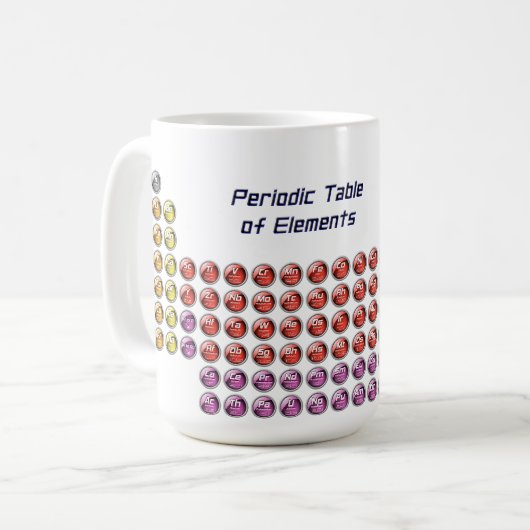 Futuristische periodieke tabel Mok (Voorkant links)