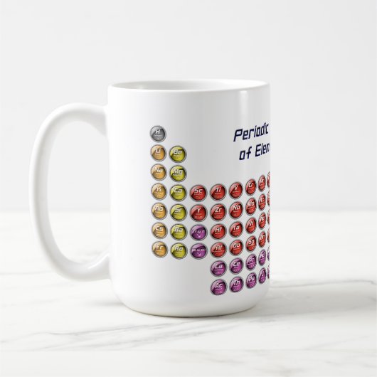 Futuristische periodieke tabel Mok (Links)