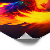 Futuristische Phoenix Rising Digital Art Poster (Hoek)