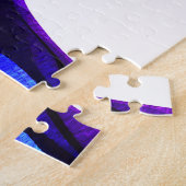 Futuristische Pixel Art Portrait – Digitaal Abstra Legpuzzel (Zijkant)