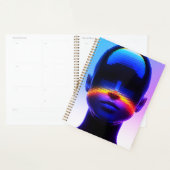 Futuristische Pixel Art Portrait – Digitaal Abstra Planner (Display)