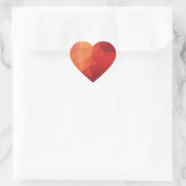 Futuristische polygonale textuur rood hart sticker (Tas)