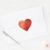 Futuristische polygonale textuur rood hart sticker (Envelop)