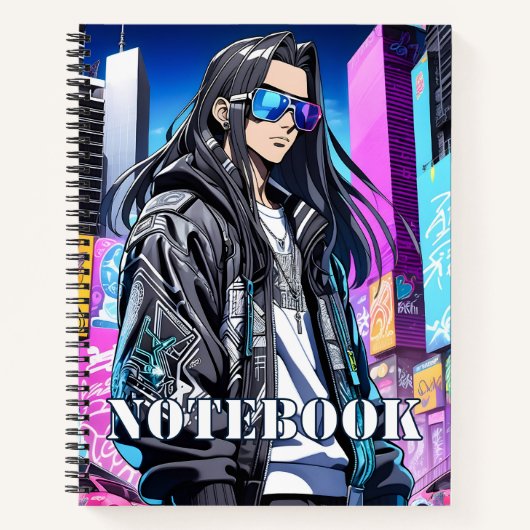 Futuristische Pop Star 0001 Notitieboek (Voorkant)