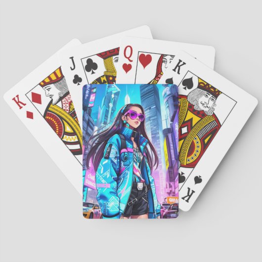 Futuristische Pop Star 0002 Pokerkaarten (Achterkant)