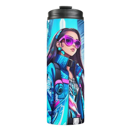 Futuristische Pop Star 0002 Thermosbeker (Voorkant)