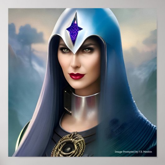 Futuristische Priesteres Poster (Voorkant)