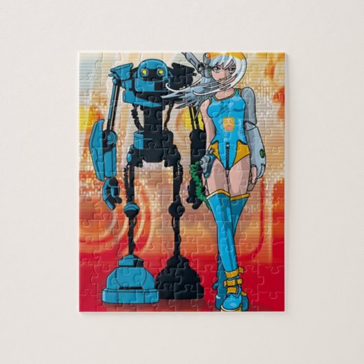 Futuristische puzzel met Gift Box (Verticaal)