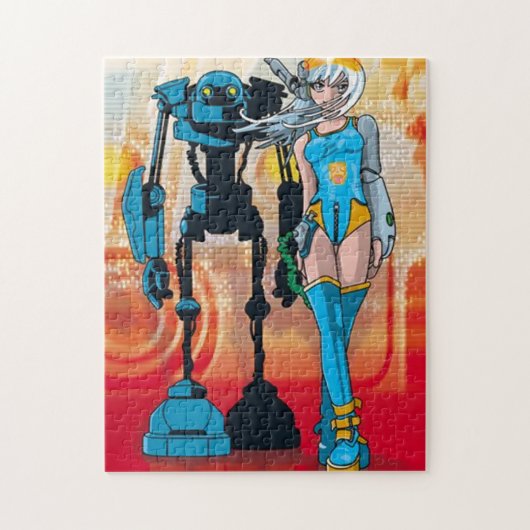 Futuristische puzzle legpuzzel (Verticaal)