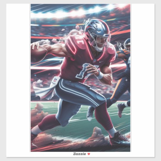 Futuristische Quarterback Showdown Sticker (Vel)